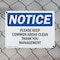 Signmission Please Keep Common Areas Clear Thank You, 10 in W x Rectangle, Plastic OS-2PACK-NS-P-710-L-17469 - alternate 5